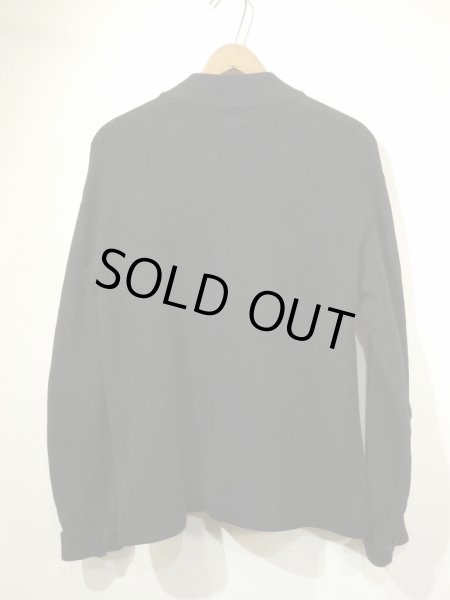 画像2: 50s Faul&Crymes BLACK WOOL LETTERED CARDIGAN (2)