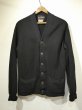 画像1: 50s Faul&Crymes BLACK WOOL LETTERED CARDIGAN (1)