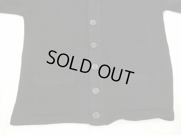 画像5: 50s Faul&Crymes BLACK WOOL LETTERED CARDIGAN (5)