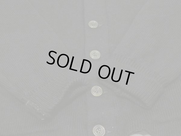 画像9: 50s Faul&Crymes BLACK WOOL LETTERED CARDIGAN (9)