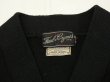 画像3: 50s Faul&Crymes BLACK WOOL LETTERED CARDIGAN (3)