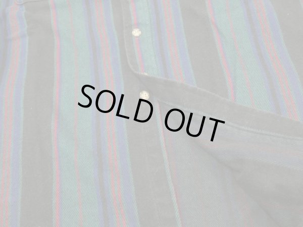 画像8: 80s Carhartt RANDOM BORDER STRIPE HEAVY FLANNEL SHIRT MADE IN USA (8)