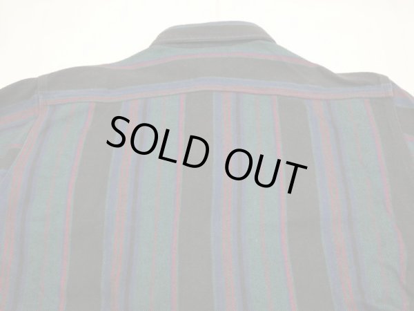 画像10: 80s Carhartt RANDOM BORDER STRIPE HEAVY FLANNEL SHIRT MADE IN USA (10)