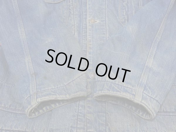画像9: 40s WW2 UNKNOWN DENIM CHORE JACKET COVERALL with BLANKET (9)