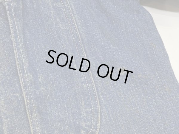 画像5: 40s WW2 UNKNOWN DENIM CHORE JACKET COVERALL with BLANKET (5)