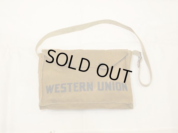 画像3: 20s 30s WESTERN UNION CANVAS MESSENGER BAG (3)