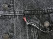 画像5: 80s 90s Levi's 70507-4858 YARN DYED BLACK DENIM JACKET GJ with DISNEY MGM STUDIOS PATCH MADE IN USA (5)