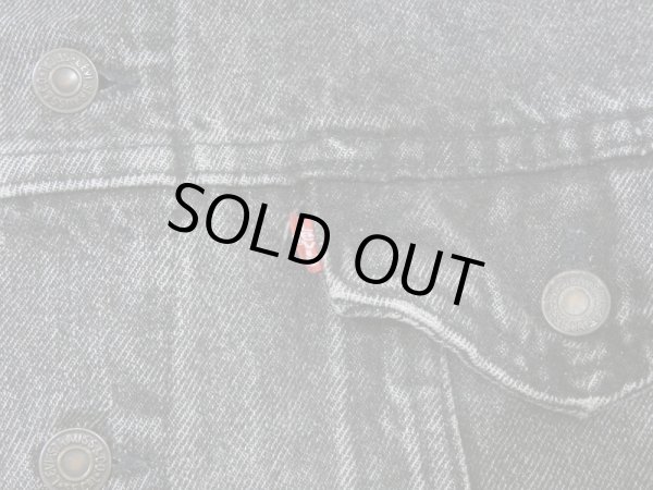 画像5: 80s 90s Levi's 70507-4858 YARN DYED BLACK DENIM JACKET GJ with DISNEY MGM STUDIOS PATCH MADE IN USA (5)