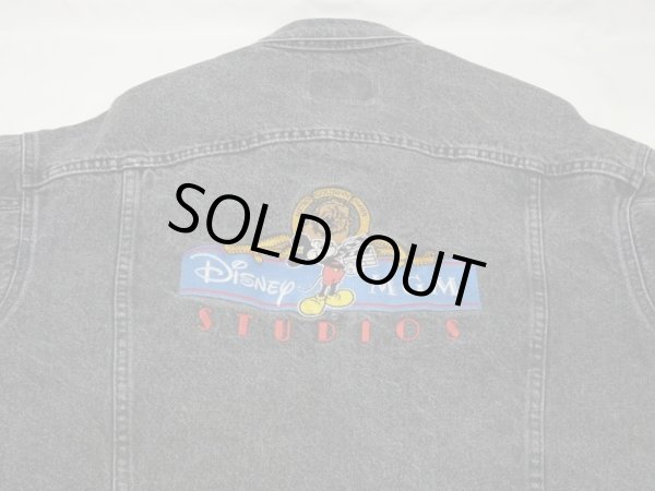 画像12: 80s 90s Levi's 70507-4858 YARN DYED BLACK DENIM JACKET GJ with DISNEY MGM STUDIOS PATCH MADE IN USA (12)