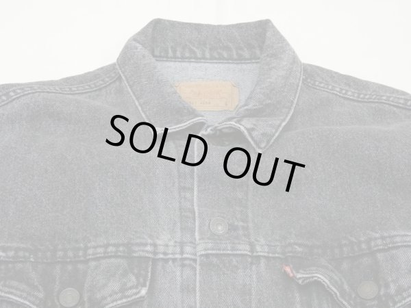 画像4: 80s 90s Levi's 70507-4858 YARN DYED BLACK DENIM JACKET GJ with DISNEY MGM STUDIOS PATCH MADE IN USA (4)