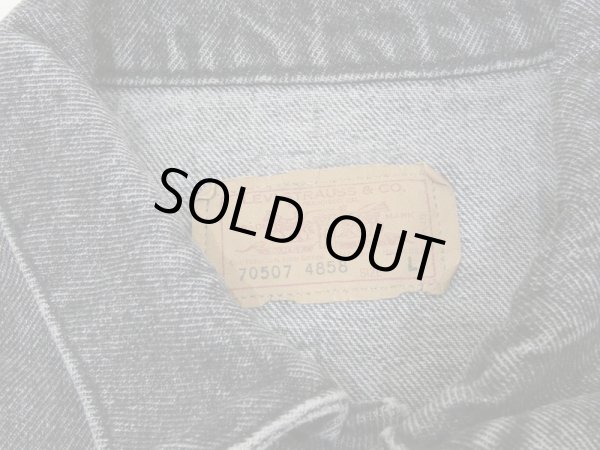 画像3: 80s 90s Levi's 70507-4858 YARN DYED BLACK DENIM JACKET GJ with DISNEY MGM STUDIOS PATCH MADE IN USA (3)