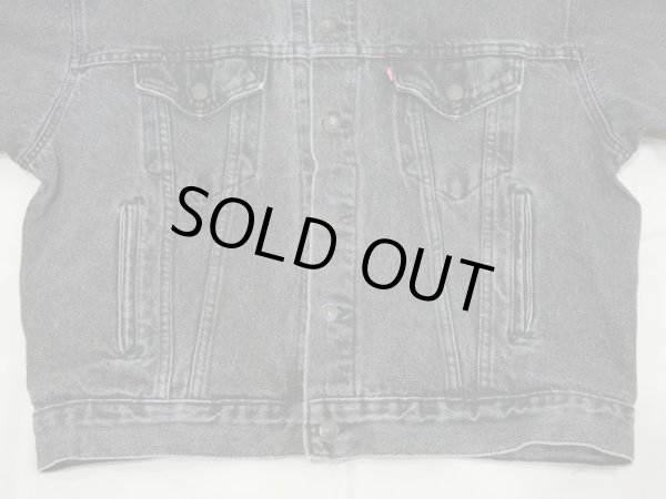 画像6: 80s 90s Levi's 70507-4858 YARN DYED BLACK DENIM JACKET GJ with DISNEY MGM STUDIOS PATCH MADE IN USA (6)