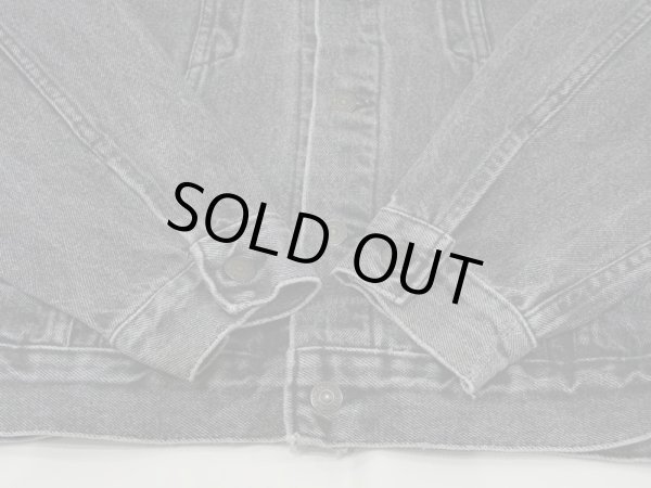 画像7: 80s 90s Levi's 70507-4858 YARN DYED BLACK DENIM JACKET GJ with DISNEY MGM STUDIOS PATCH MADE IN USA (7)