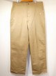 画像1: 40s US ARMY M-41 M-42 COTTON KHAKI CHINO TROUSERS PANTS 38×33 DEAD STOCK (1)