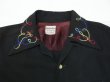画像4: 50s Regent BLACK PLAIN SOLID LOOP COLLAR RAYON GABARDINE SHIRT with EMBROIDERED (4)
