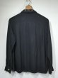 画像2: 50s Regent BLACK PLAIN SOLID LOOP COLLAR RAYON GABARDINE SHIRT with EMBROIDERED (2)