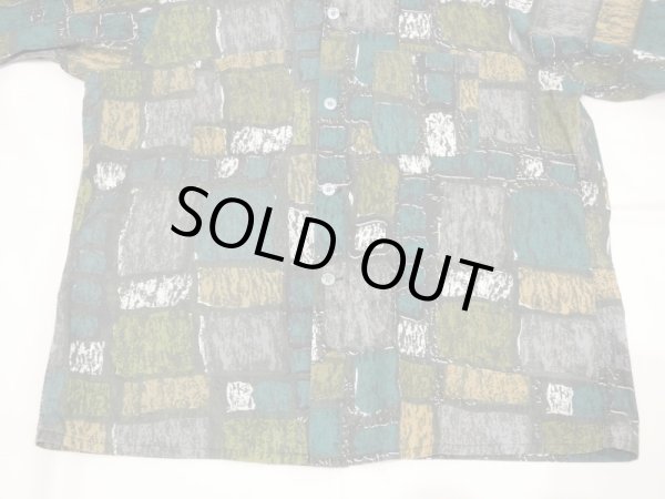 画像7: 60s Golden Arrow ABSTRACT ALL OVER PATTERN SQUARE SHIRT (7)