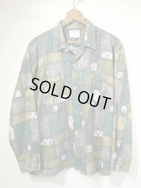 画像1: 60s Golden Arrow ABSTRACT ALL OVER PATTERN SQUARE SHIRT (1)