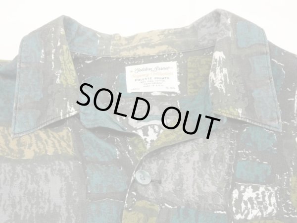 画像4: 60s Golden Arrow ABSTRACT ALL OVER PATTERN SQUARE SHIRT (4)