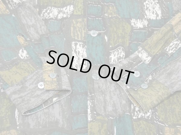 画像10: 60s Golden Arrow ABSTRACT ALL OVER PATTERN SQUARE SHIRT (10)