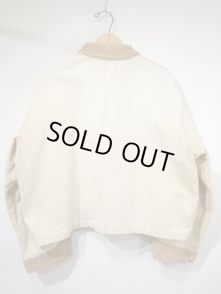 画像2: 50s 60s UNKNOWN DUCK RANCH LOGGER CHORE JACKET COVERALL (2)