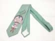 画像2: 50s UNKNOWN 4 EYES DRUNK MAN HAND PRINTED NECK TIE (2)