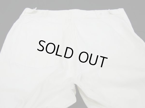 画像11: 60s US ARMY FOOD HANDLER'S WHITE COTTON DRILL TROUSERS PANTS DEAD STOCK (11)