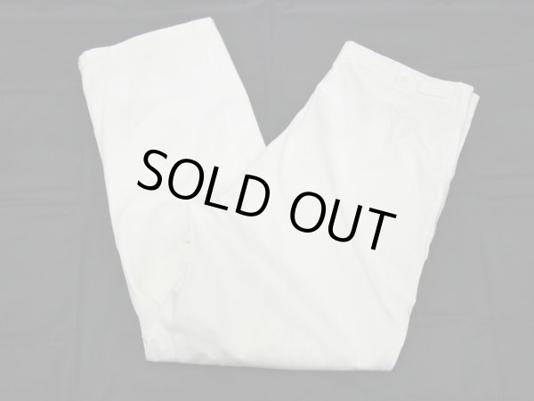 画像3: 60s US ARMY FOOD HANDLER'S WHITE COTTON DRILL TROUSERS PANTS DEAD STOCK (3)