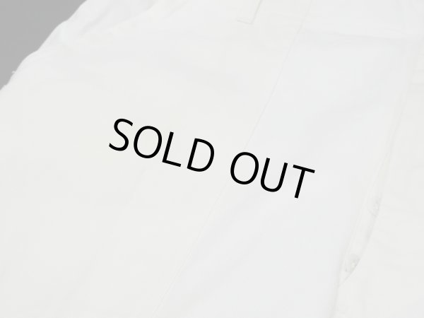 画像8: 60s US ARMY FOOD HANDLER'S WHITE COTTON DRILL TROUSERS PANTS DEAD STOCK (8)