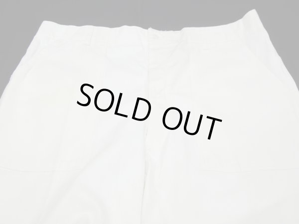 画像4: 60s US ARMY FOOD HANDLER'S WHITE COTTON DRILL TROUSERS PANTS DEAD STOCK (4)