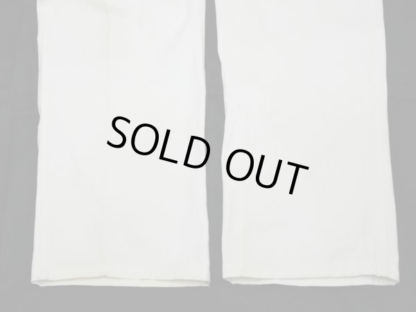画像10: 60s US ARMY FOOD HANDLER'S WHITE COTTON DRILL TROUSERS PANTS DEAD STOCK (10)
