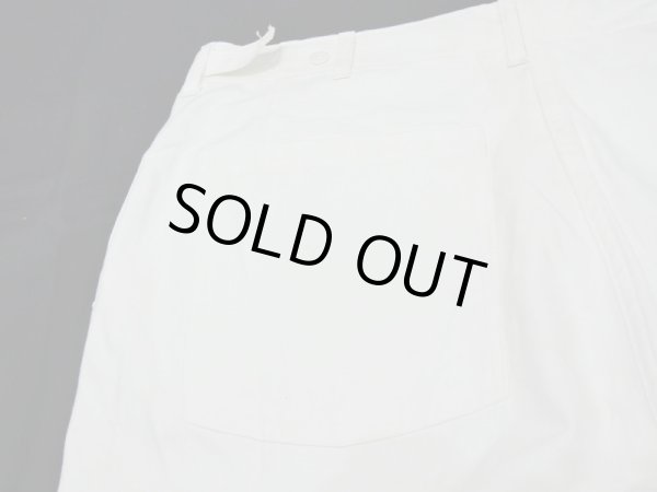 画像12: 60s US ARMY FOOD HANDLER'S WHITE COTTON DRILL TROUSERS PANTS DEAD STOCK (12)