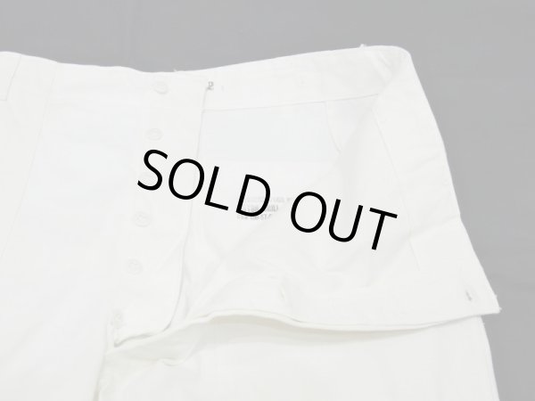 画像5: 60s US ARMY FOOD HANDLER'S WHITE COTTON DRILL TROUSERS PANTS DEAD STOCK (5)