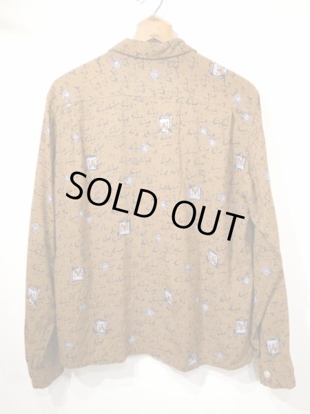 画像2: 50s MW BRENT ALL OVER PATTERN RAYON OPEN COLLAR SHIRT (2)