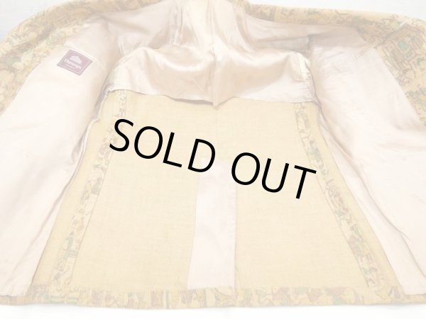 画像7: 60s Hannry's MEDIEVAL MURAL PATTERN HEMP TAILORED JACKET (7)