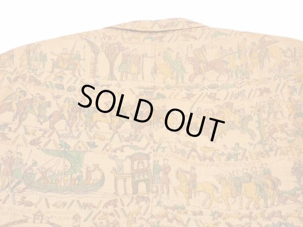 画像11: 60s Hannry's MEDIEVAL MURAL PATTERN HEMP TAILORED JACKET (11)