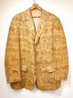 画像1: 60s Hannry's MEDIEVAL MURAL PATTERN HEMP TAILORED JACKET (1)