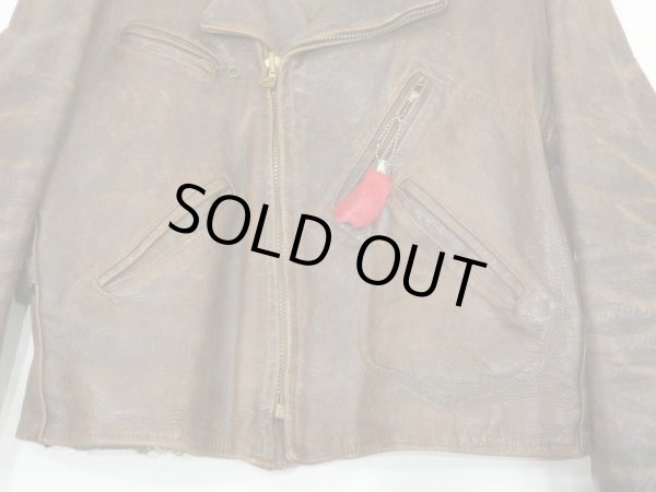 画像6: 40s SPORT TOGS ？PONY HORSE HIDE D STITCH LEATHER SPORTS JACKET (6)