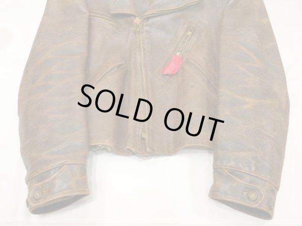 画像8: 40s SPORT TOGS ？PONY HORSE HIDE D STITCH LEATHER SPORTS JACKET (8)