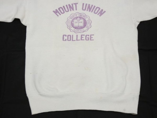 画像6: 50s UNKNOWN FRONT V SOAK COLLEGE PRINT SWEAT (6)