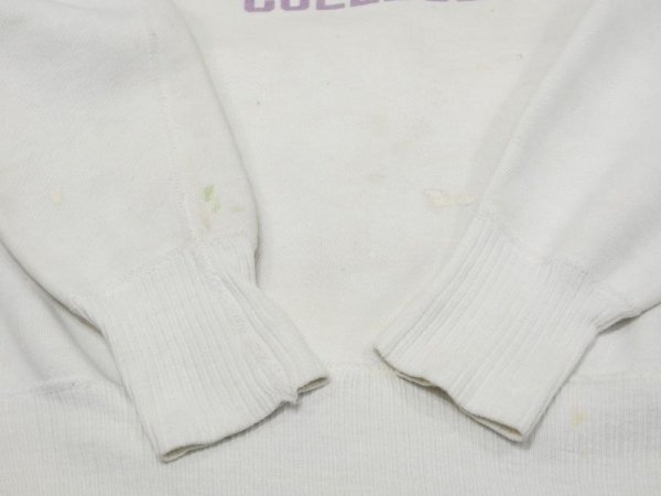 画像11: 50s UNKNOWN FRONT V SOAK COLLEGE PRINT SWEAT (11)