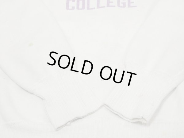 画像10: 50s UNKNOWN FRONT V SOAK COLLEGE PRINT SWEAT (10)