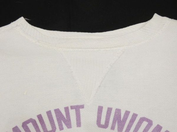 画像3: 50s UNKNOWN FRONT V SOAK COLLEGE PRINT SWEAT (3)