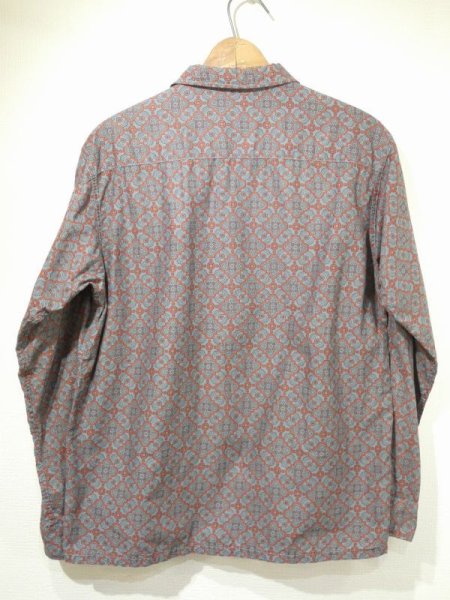画像2: 60s E&W ALL OVER PATTERN OPEN COLLAR SQUARE SHIRT (2)