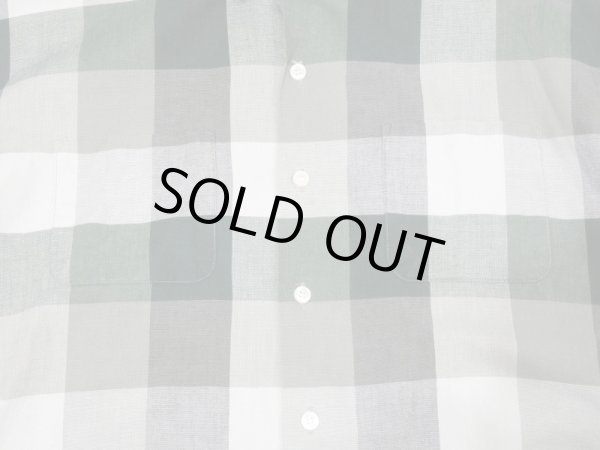 画像7: 60s Lord Benson BLOCK CHECK OPEN COLLAR BOX SHIRT (7)