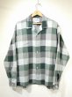 画像1: 60s Lord Benson BLOCK CHECK OPEN COLLAR BOX SHIRT (1)