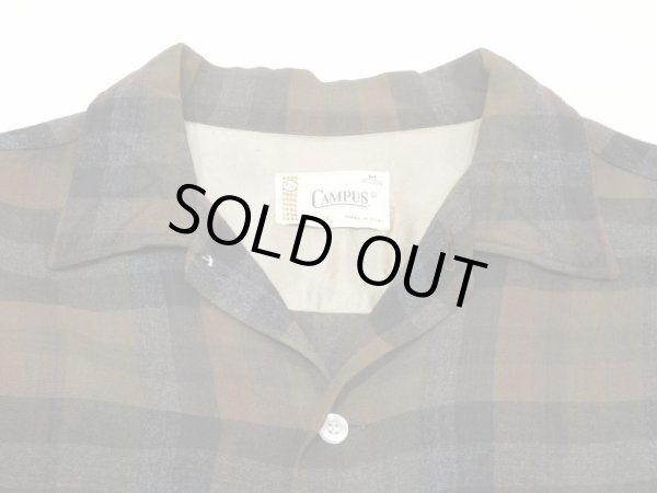 画像4: 60s CAMPUS GRADATION PLAID RAYON SQUARE SHIRT (4)