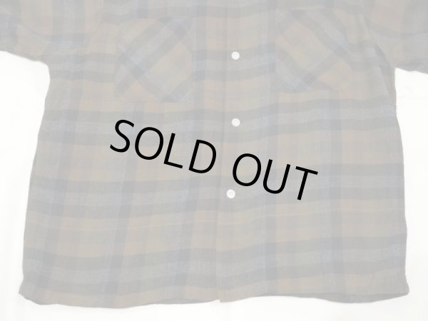 画像6: 60s CAMPUS GRADATION PLAID RAYON SQUARE SHIRT (6)