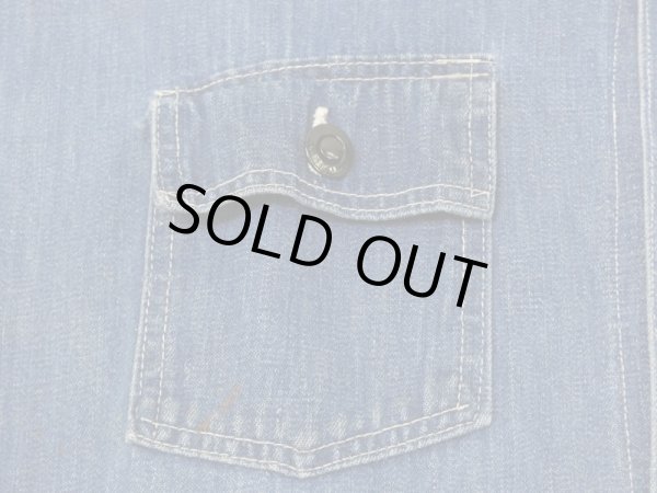 画像8: 30s Liberty ？ DENIM CHORE JACKET COVERALL with NRA CODE TAG and WESTERN COSTUME TAG (8)