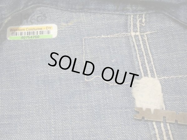 画像3: 30s Liberty ？ DENIM CHORE JACKET COVERALL with NRA CODE TAG and WESTERN COSTUME TAG (3)